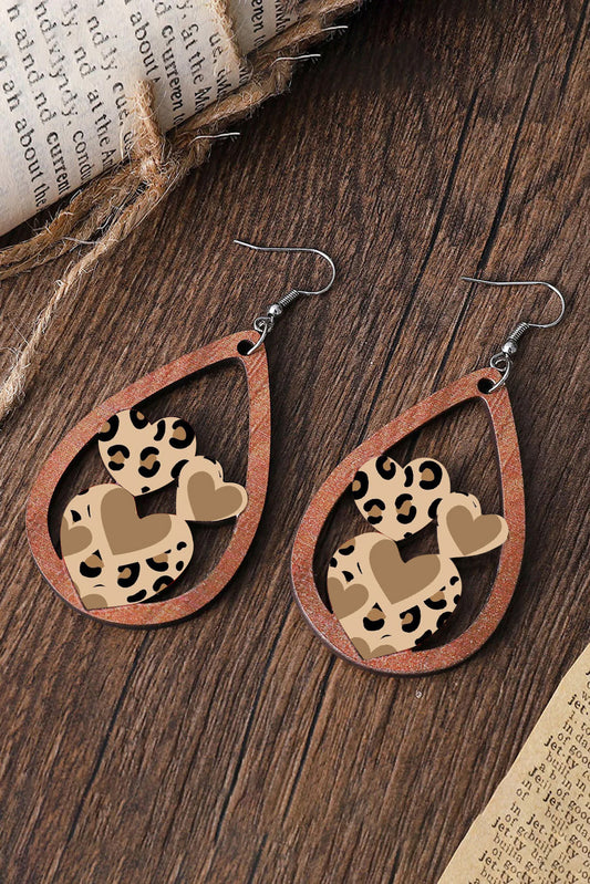 Leopard Heart Earrings