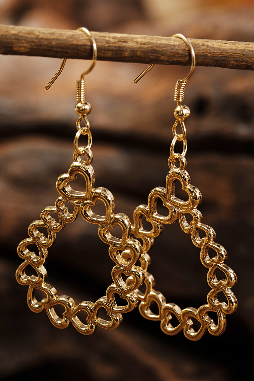 Gold Heart Earrings