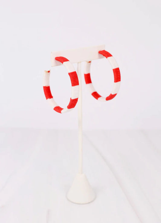 Thread Wrapped Hoop Earring