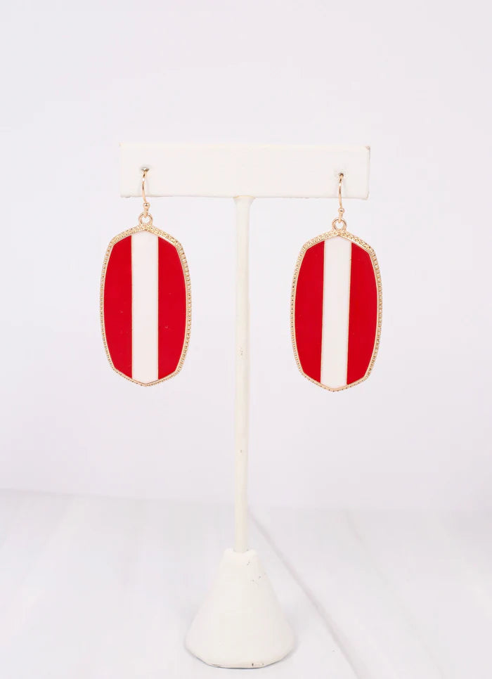 Striped Drop Earring