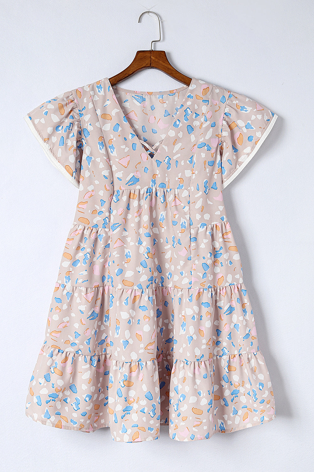 Criss Cross V Neck Dress