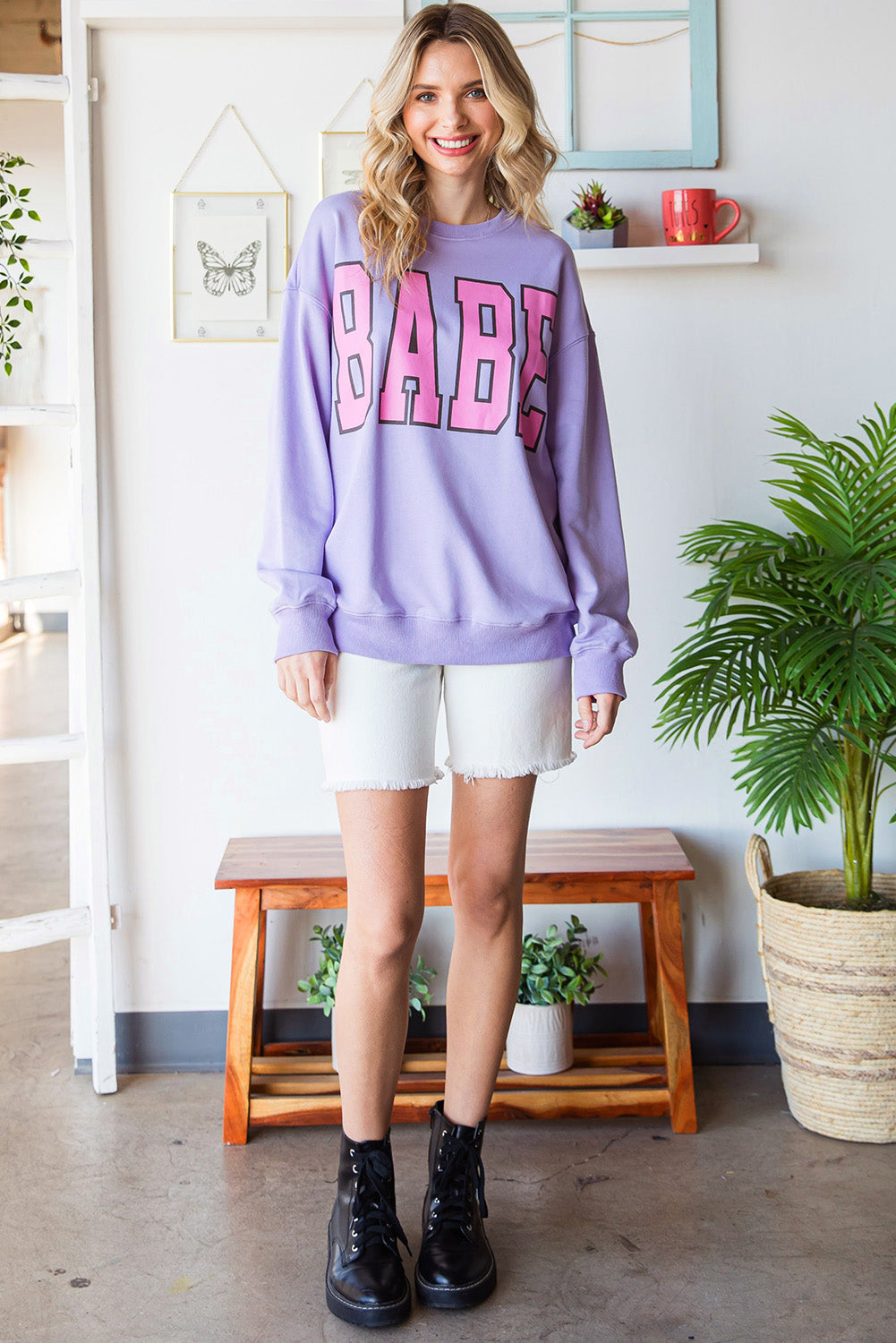BABE Letter Sweatshirt