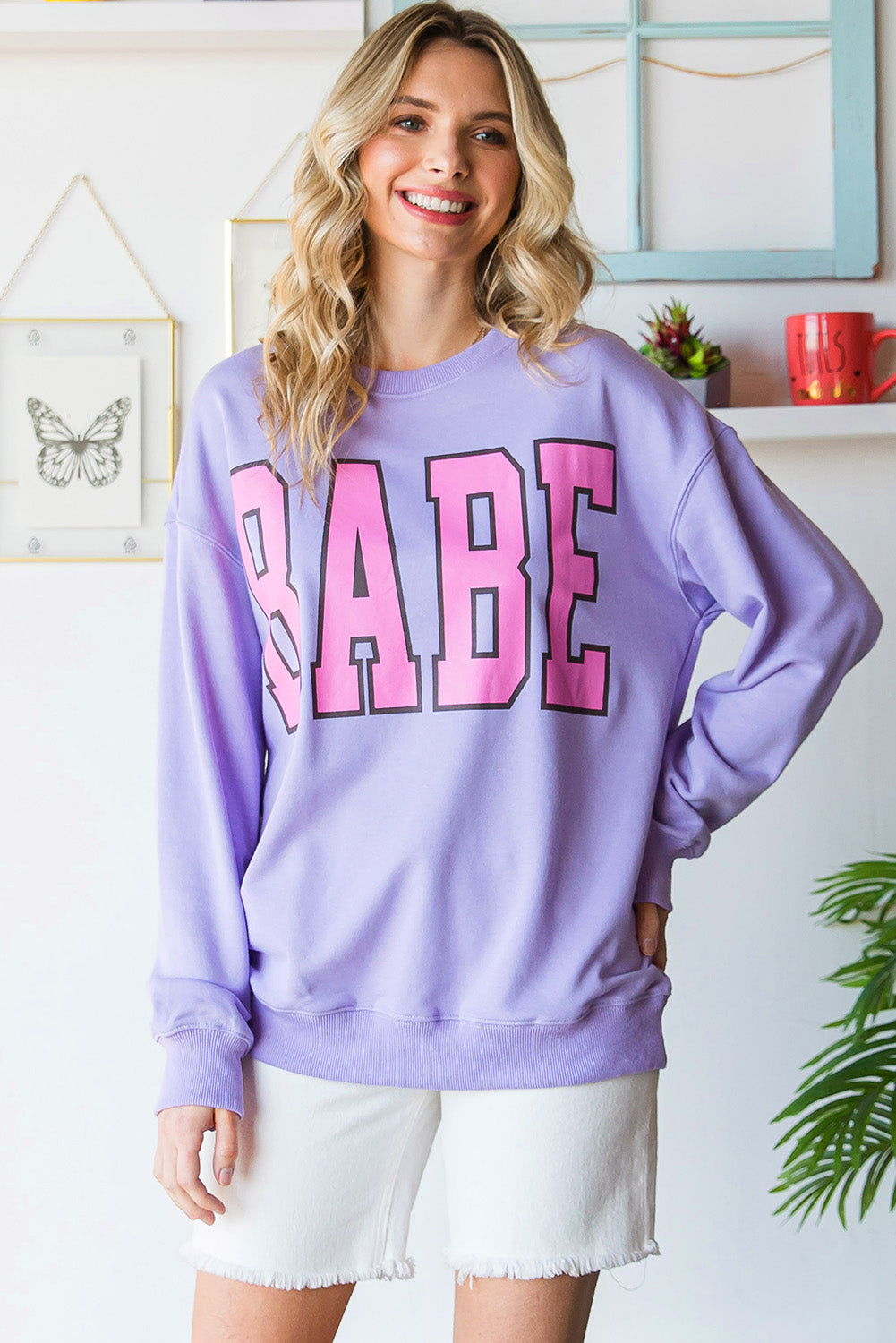 BABE Letter Sweatshirt