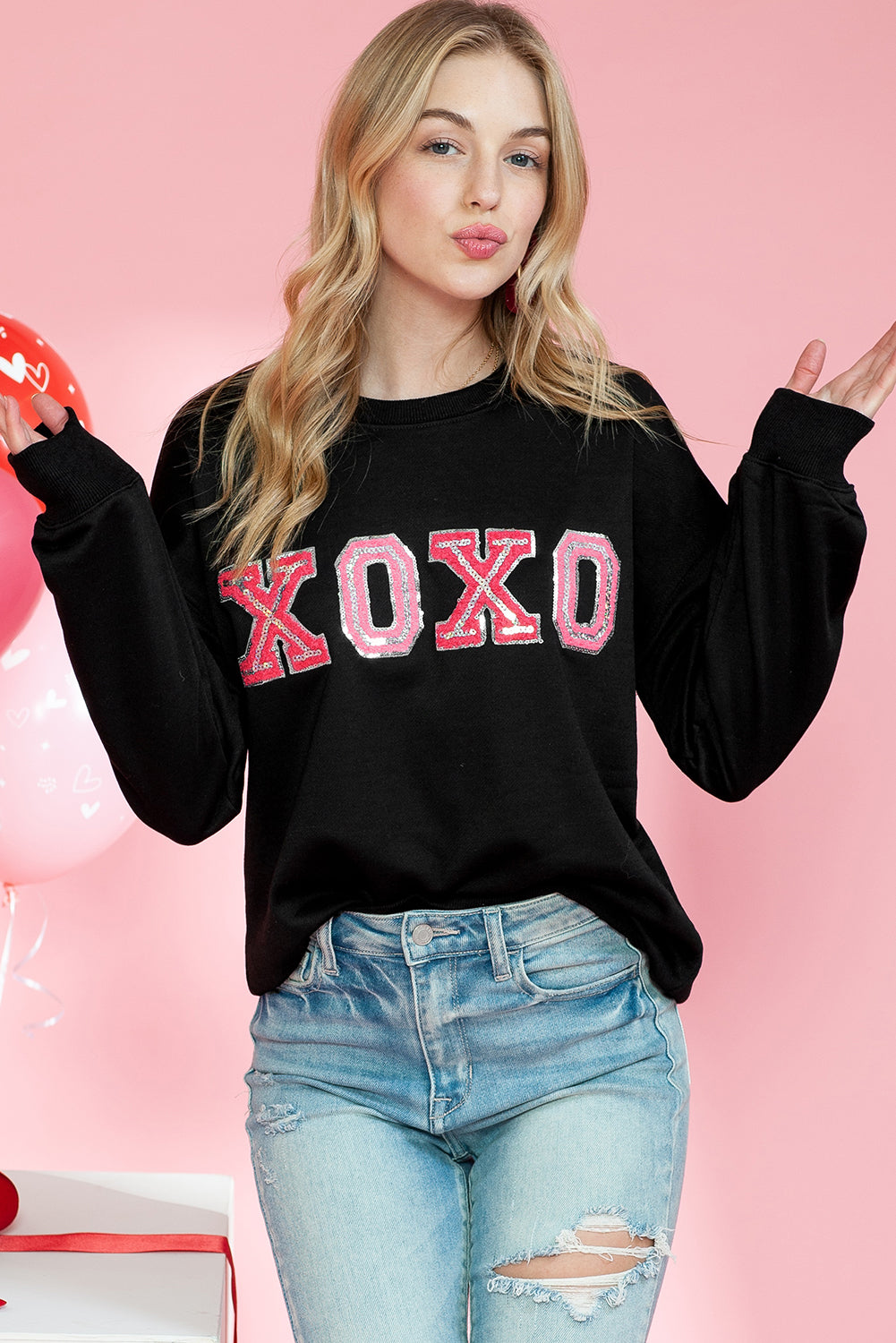 Black XOXO Sweatshirt