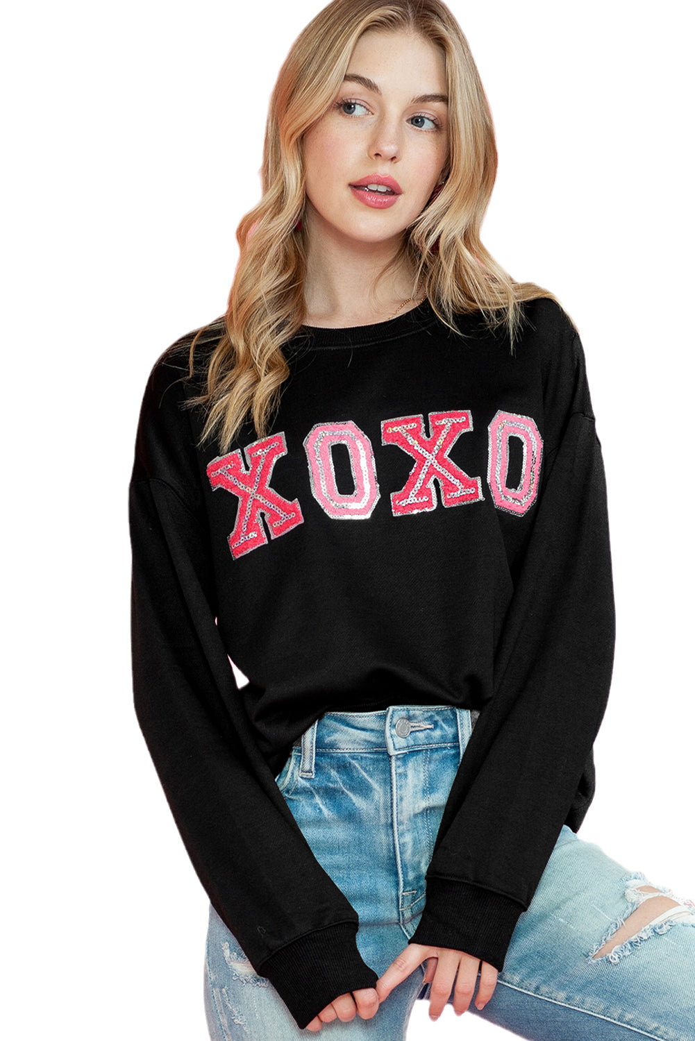 Black XOXO Sweatshirt