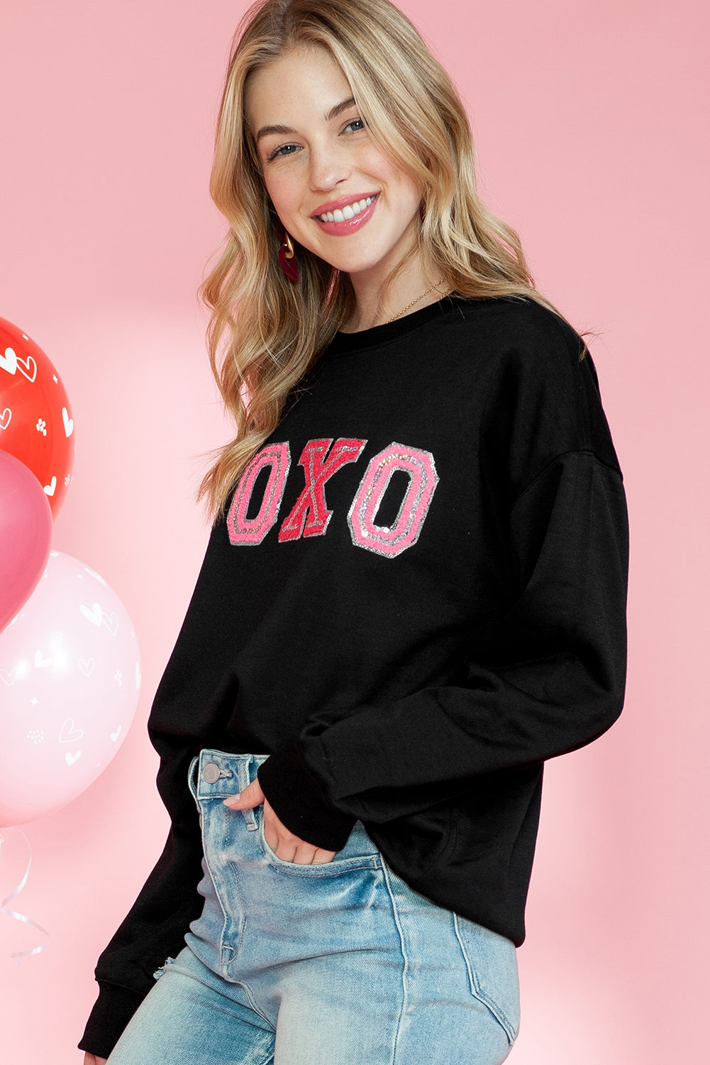 Black XOXO Sweatshirt
