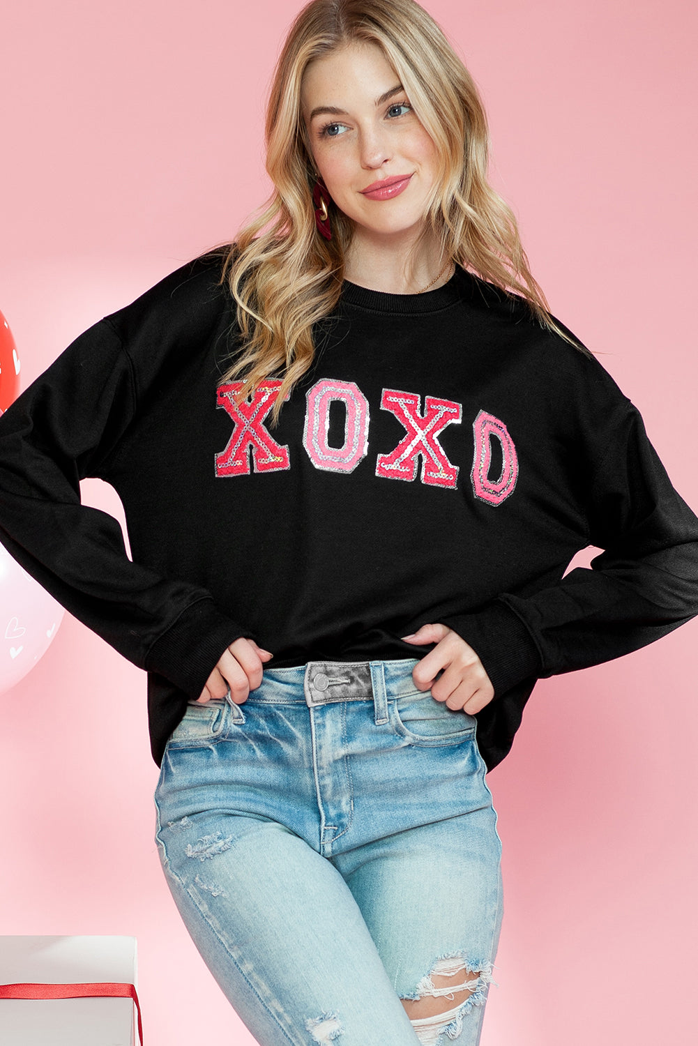 Black XOXO Sweatshirt