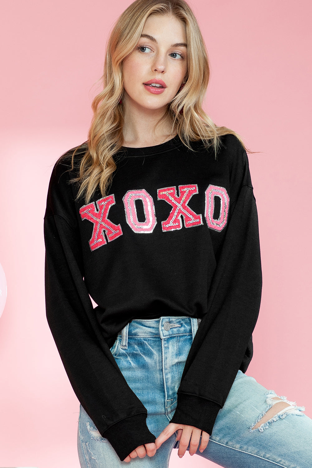 Black XOXO Sweatshirt
