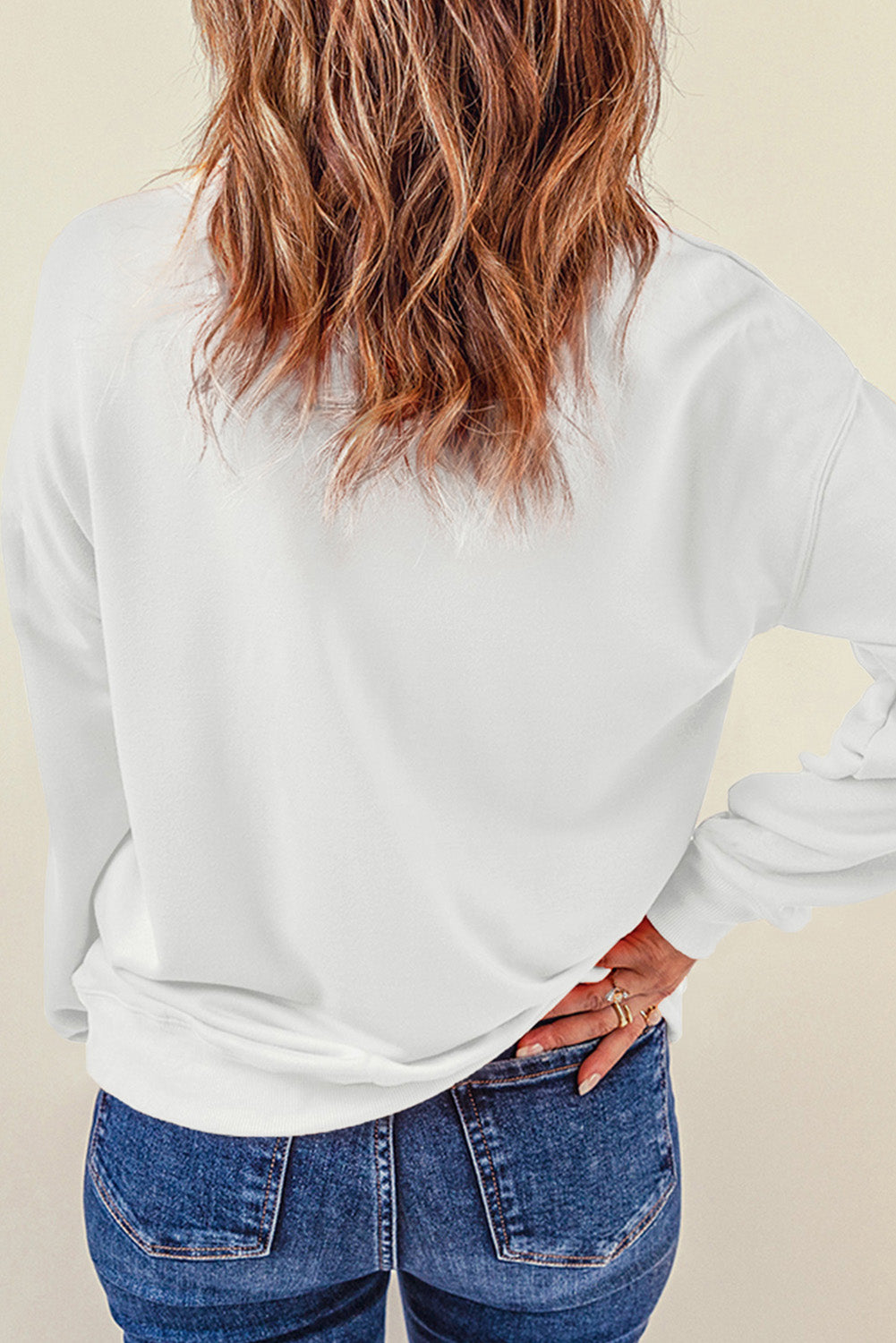 Sudadera con gráfico bordado de chenilla con letras de amor