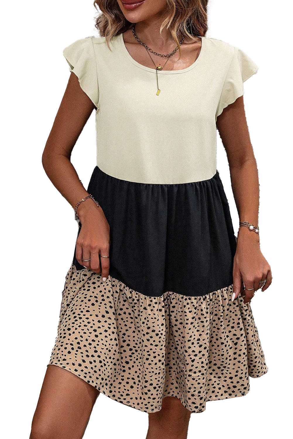 Color Block A-line Dress