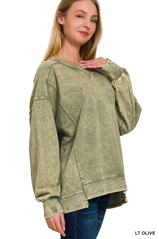 Zenana French Terry Pullover