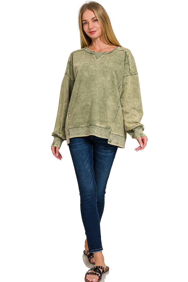 Zenana French Terry Pullover