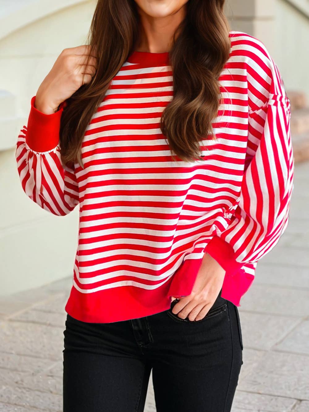 Stripe Long Sleeve Top