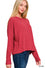 Zenana Ribbed Dolman Sweater
