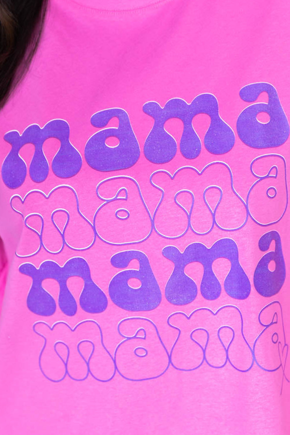 Bonbon Mama Letter Graphic Loose T shirt