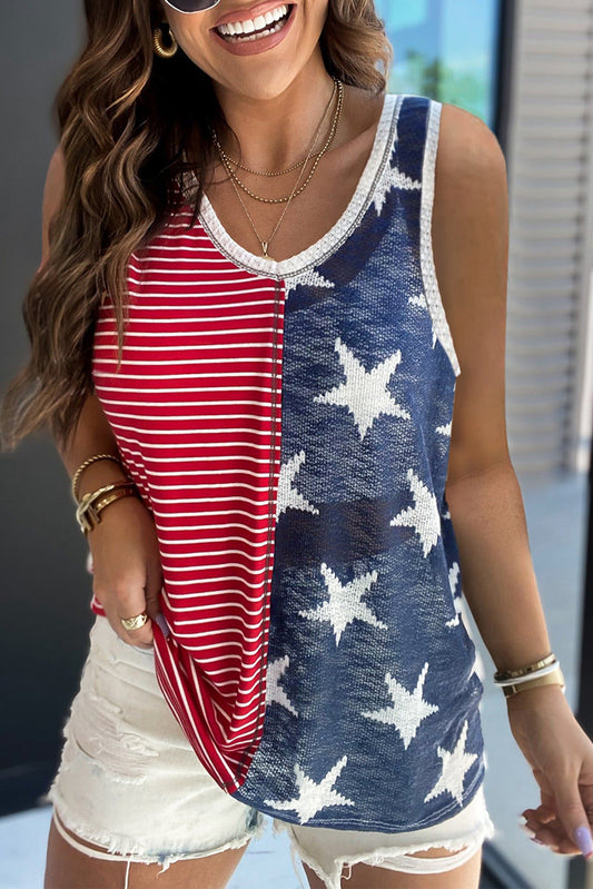 American Flag Stars and Stripes Tank Top