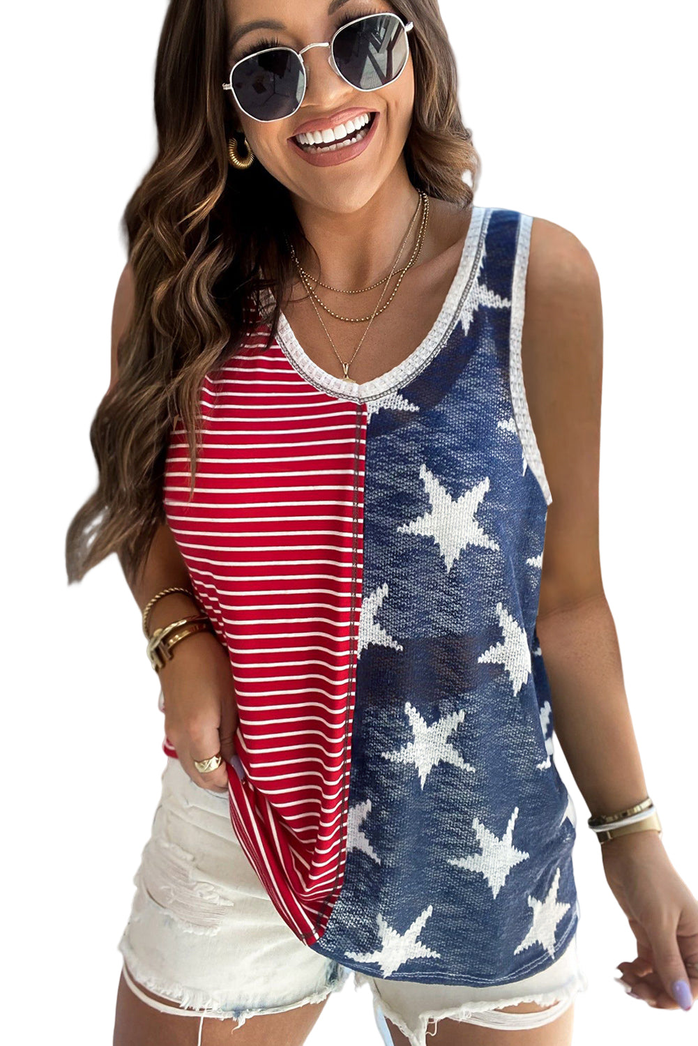 American Flag Stars and Stripes Tank Top