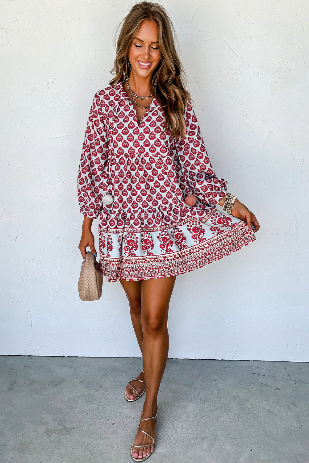 Boho Tassel Mini Dress