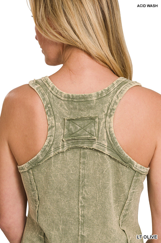 Zenana French Terry Sleeveless Top