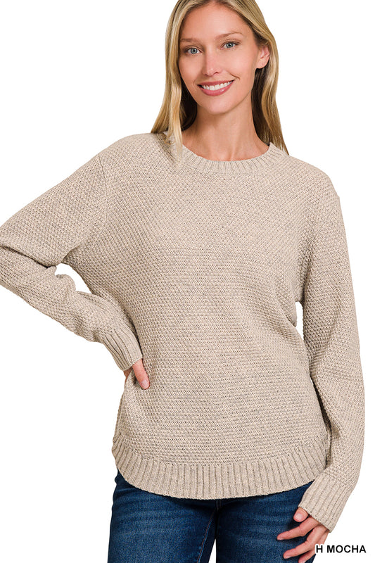 Zenana Round Neck Sweater