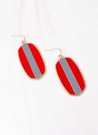 Striped Drop Earring